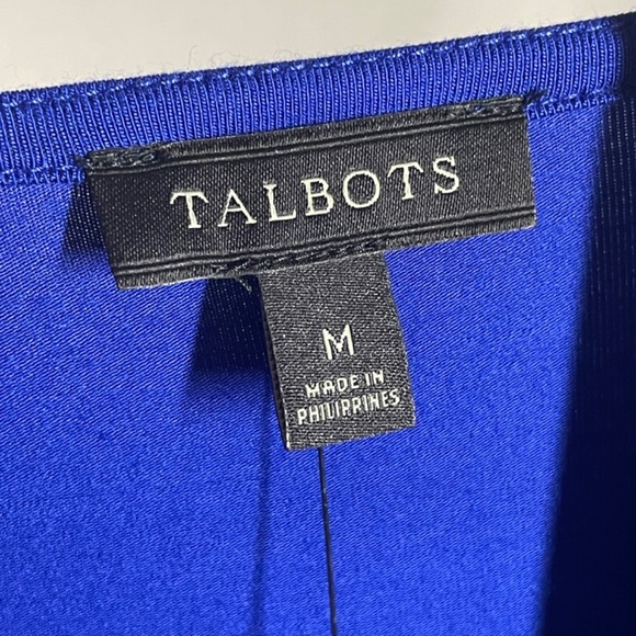 NEW Talbots Dress Womens Medium blue fit flare midi classic colorful - Picture 4 of 9